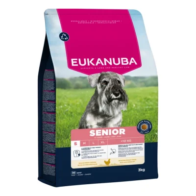 EUKANUBA croquettes pour chien, senior, petit, poulet 3kg
