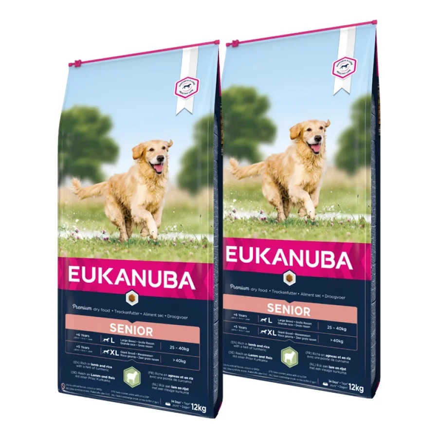 EUKANUBA Senior Large & Giant Breed Agneau et riz 2x12 kg