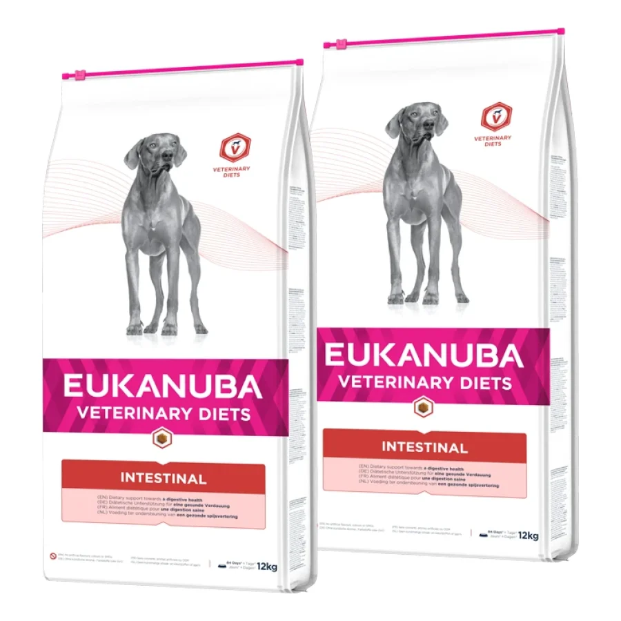 EUKANUBA Veterinary Diets Intestinal pour chiens adultes 2x12 kg