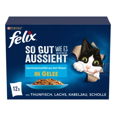 Felix Aussi bon que beau 12 x 85 g Variété de saveurs aquatiques