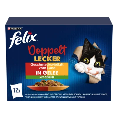 Felix Doppelt Lecker 12 x 85 g Variété de saveurs aux légumes