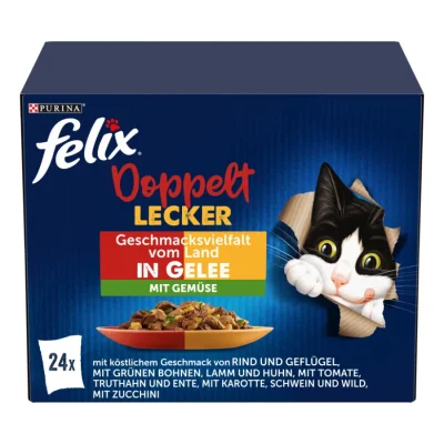 Felix Doppelt Lecker 24 x 85 g Variété de saveurs aux légumes