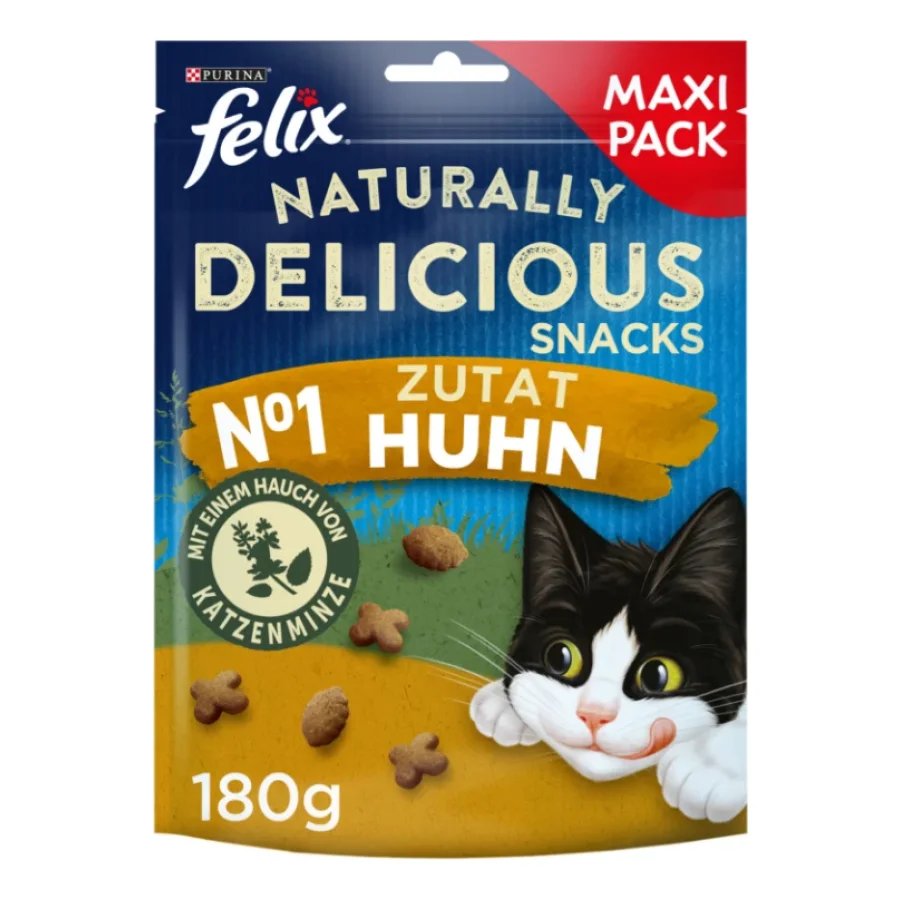Felix Naturally Delicious 6 x 180 g Poulet avec herbe-à-chats