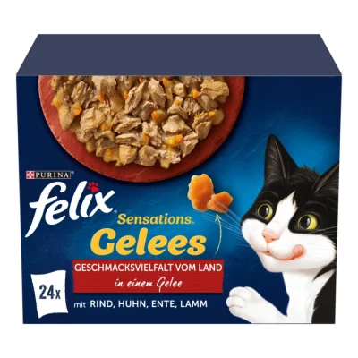 Felix Sensations Gelées 24 x 85 g Variété de saveurs du pays