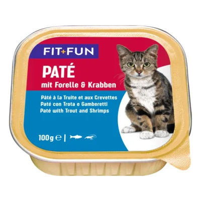 FIT+FUN Adult Paté Truite et crabe 64x100 g