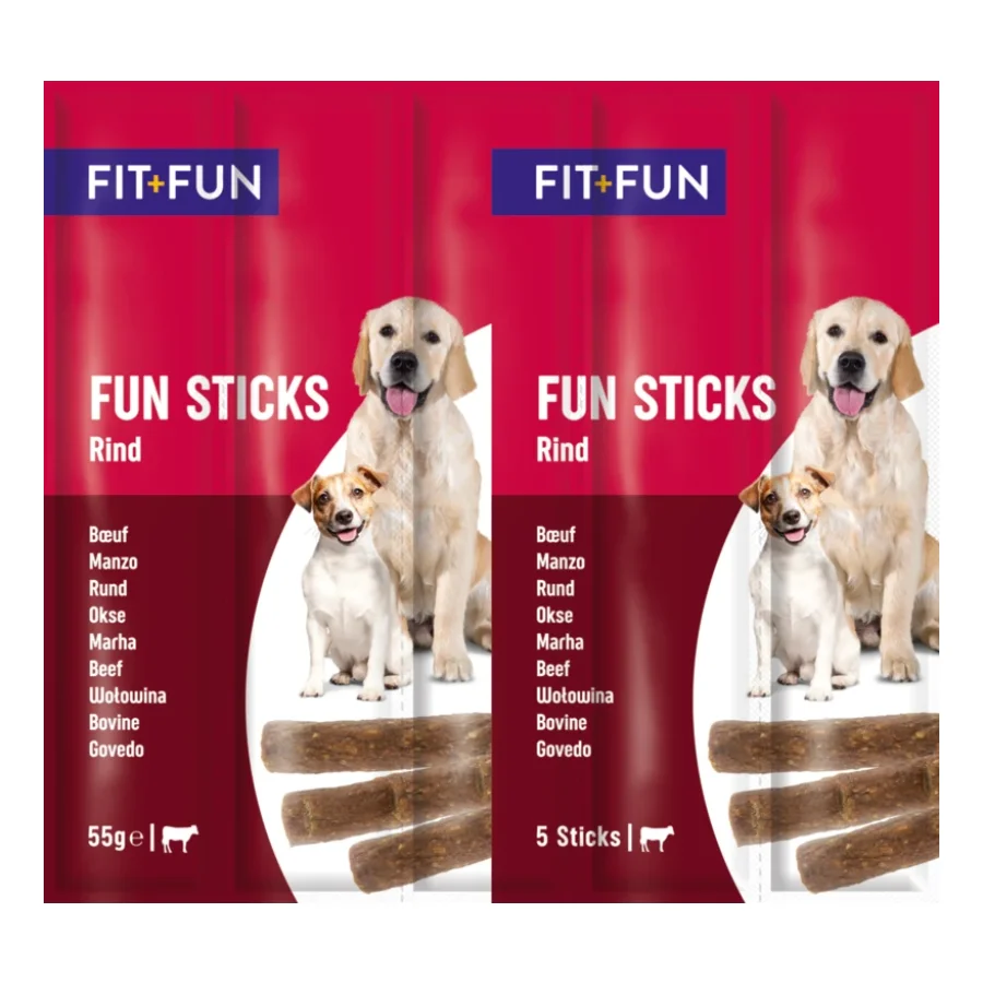 FIT+FUN Bâtonnets 20 x 55 g Bœuf