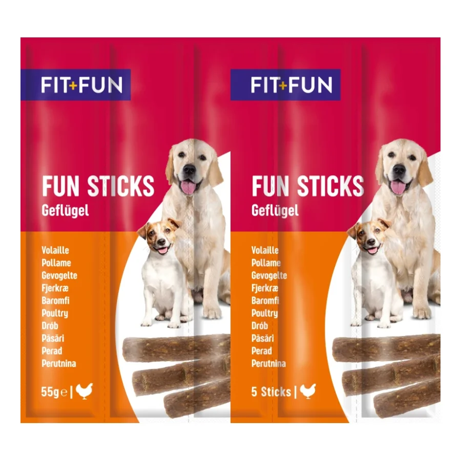 FIT+FUN Bâtonnets ludiques volaille 20x55 g