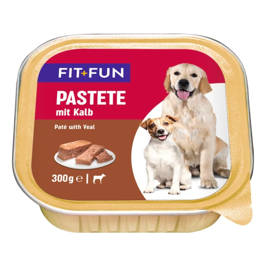 FIT+FUN Boîtes de Patée Chien Adulte Veau 36x300 g