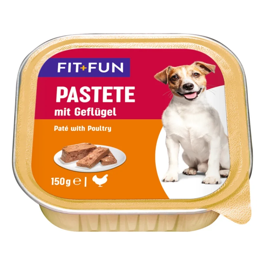 FIT+FUN Boîtes de Patée Chien Adulte Volaille 12x150 g