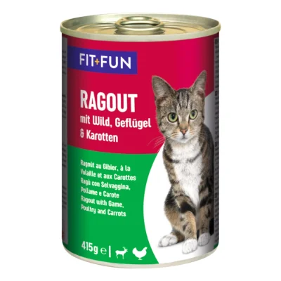 FIT+FUN Fit + Fun Ragoût Gibier, volaille et carottes 12x415 g