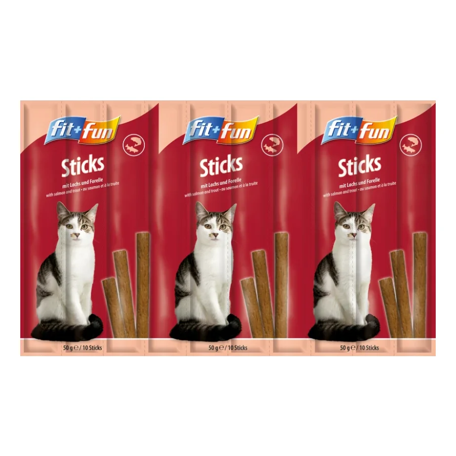 FIT+FUN Sticks 25 x 10 pièces Saumon et truite