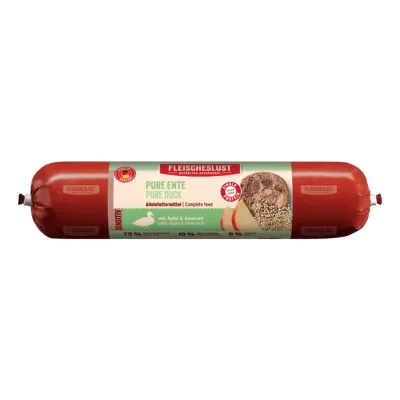 Fleischeslust Nourriture humide chien sensible adulte Canard 16x400 g