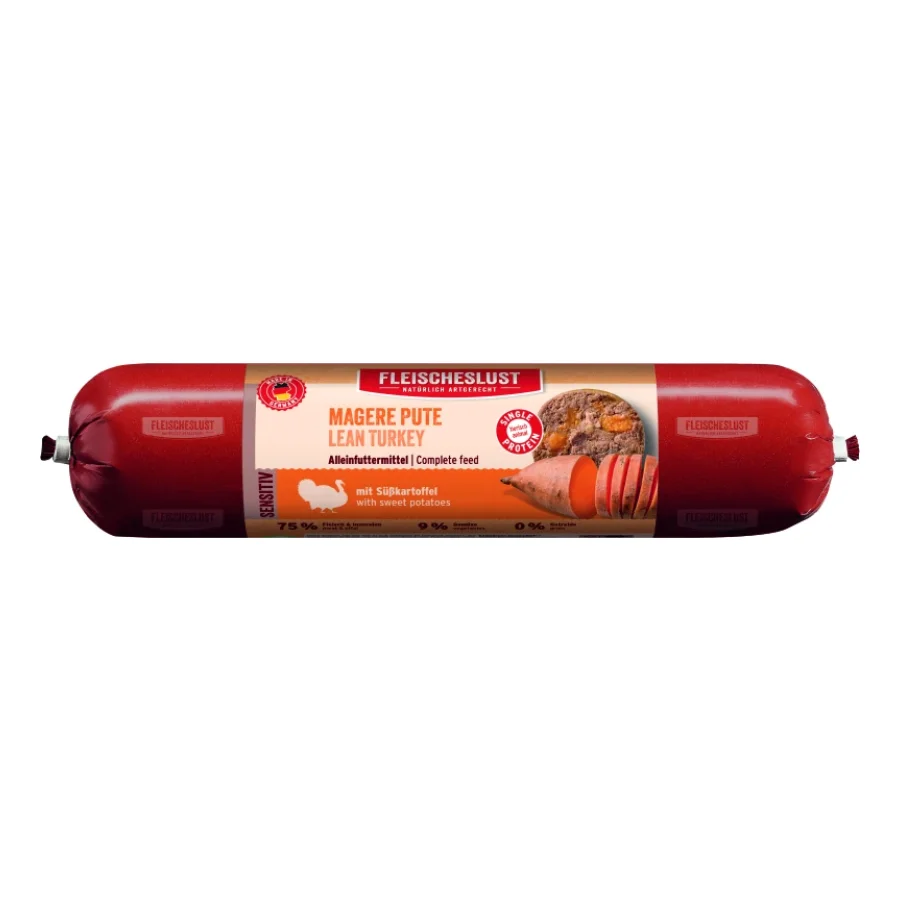 Fleischeslust Nourriture humide chien sensible adulte Dinde 12x800 g