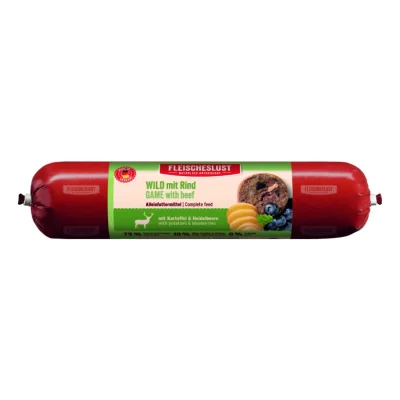 Fleischeslust nourriture humide pour chien Classic adulte Bœuf et gibier 12x800 g