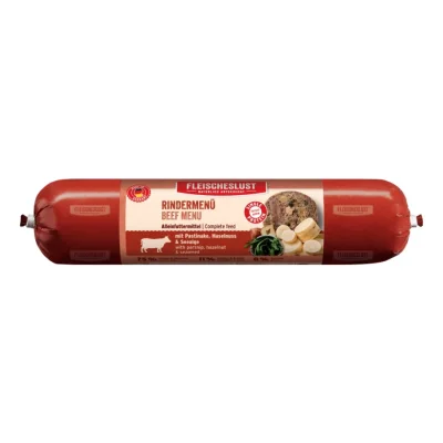 Fleischeslust nourriture humide pour chien Classic adulte Menu de bœuf 16x400 g