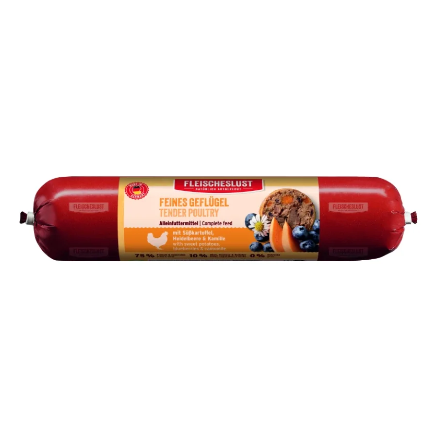 Fleischeslust nourriture humide pour chien Classic adulte Volaille 12x800 g