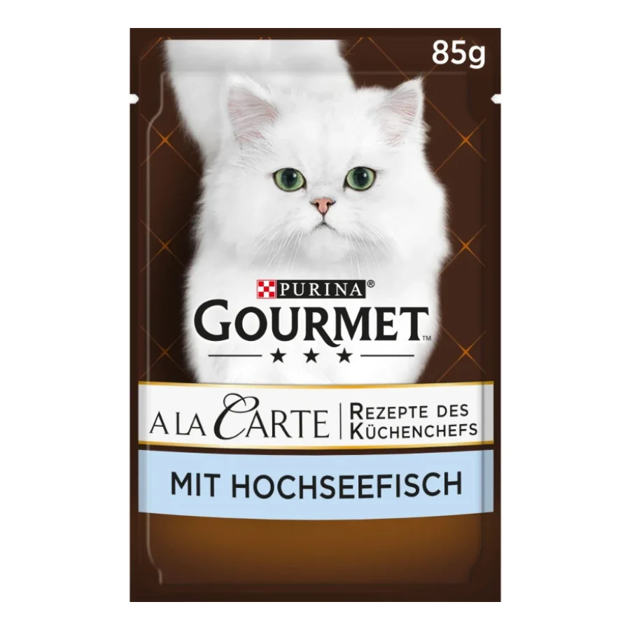 GOURMET A la Carte aliment humide pour chat, Adulte 26x85g Poisson de haut mer dans une composition de riz et de légumes