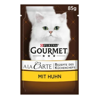 GOURMET A la Carte aliment humide pour chat, Adulte 26x85g Poulet garni de perles de pâtes