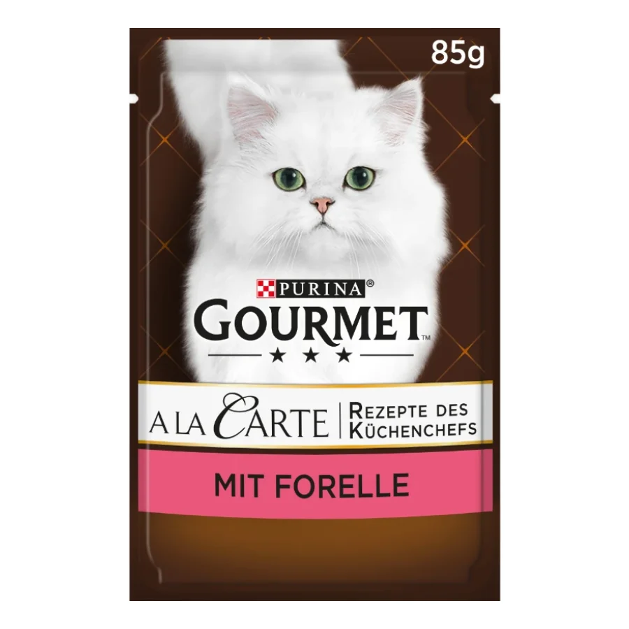 GOURMET A la Carte aliment humide pour chat, Adulte 26x85g Truite sur une délicieuse sélection de légumes
