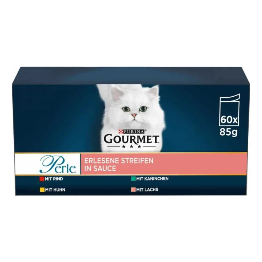 GOURMET Perle Bandes exquises en sauce Variété Mix 60x85g