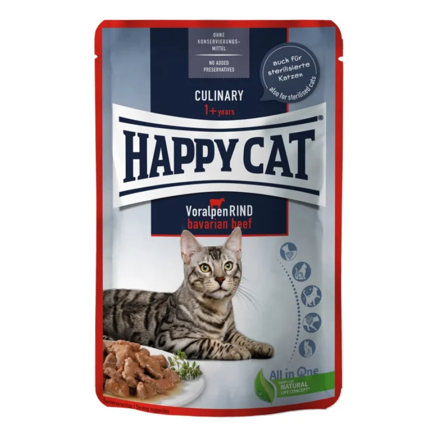 HAPPY CAT Culinary Adult 24x85gHappy Cat Culinary Adult 24x85g Bœuf Préalpes