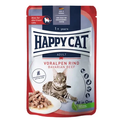 HAPPY CAT Culinary nourriture humide pour chat adulte, bœuf des Préalpes, viande en sauce 20x85 g