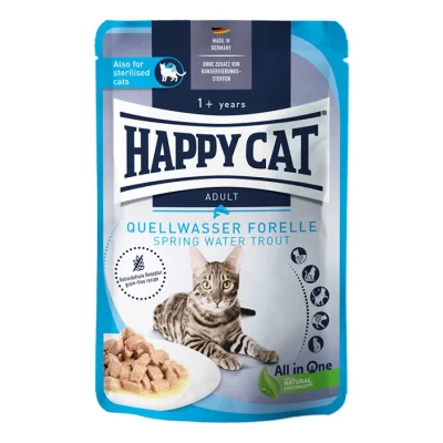 HAPPY CAT Culinary nourriture humide pour chat adulte, eau de source truite, viande en sauce 20x85 g