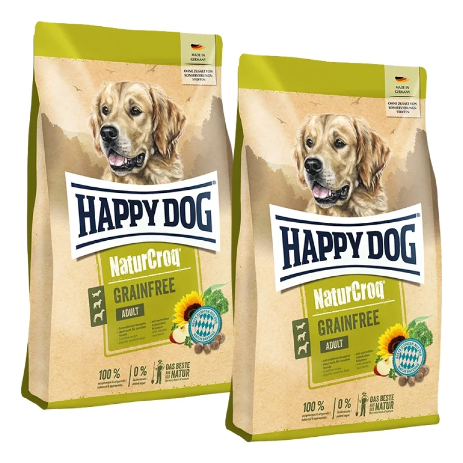 HAPPY DOG Chien Heureux NaturCroq Croquettes Adulte, Sans Céréales 2x15 kg