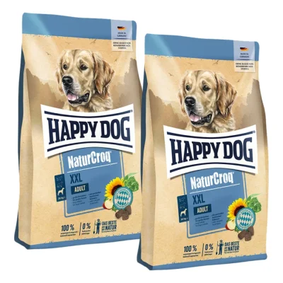 HAPPY DOG Croquettes NaturCroq pour chien adulte, XXL 2x15 kg