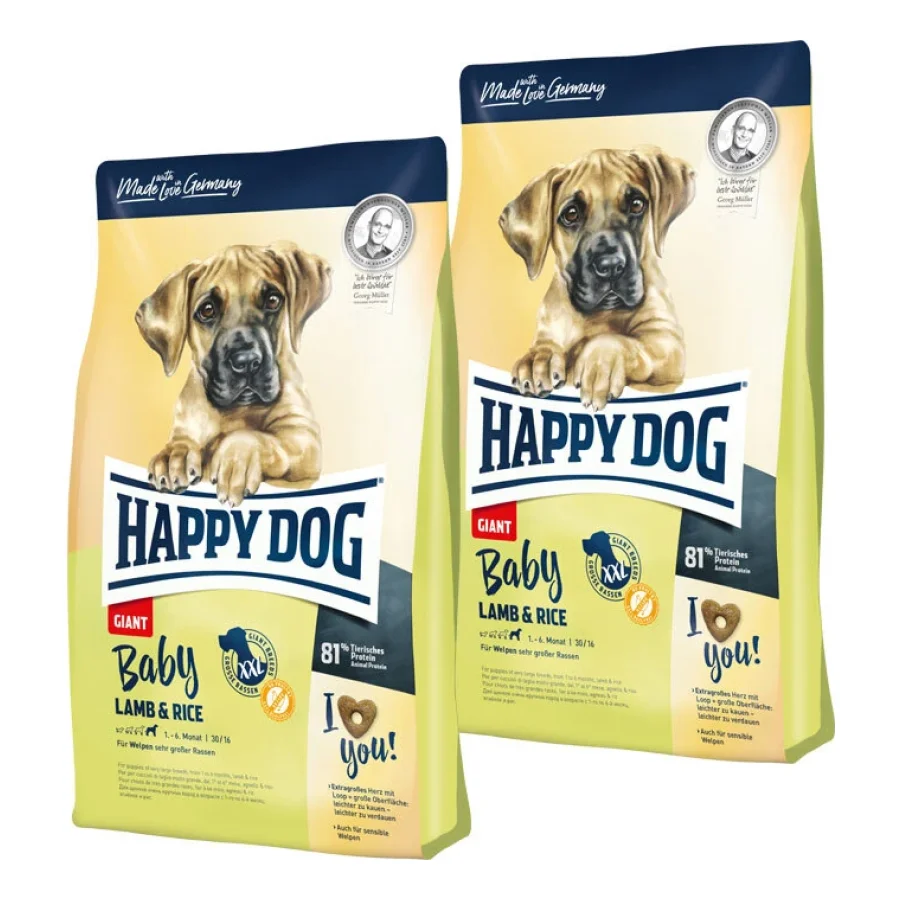 HAPPY DOG Giant Baby agneau et riz 2x15 kg