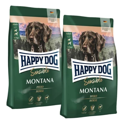 HAPPY DOG Sensible Croquettes Chien Adulte, Montana 2x10 kg