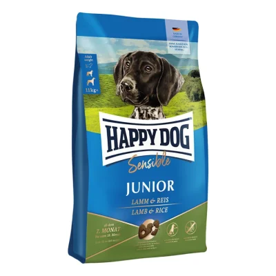 HAPPY DOG Sensible Croquettes Chien Junior, Agneau & Riz 1 kg