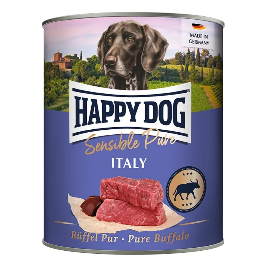 HAPPY DOG Sensible Pure nourriture humide chien adulte 6x800 g Buffle