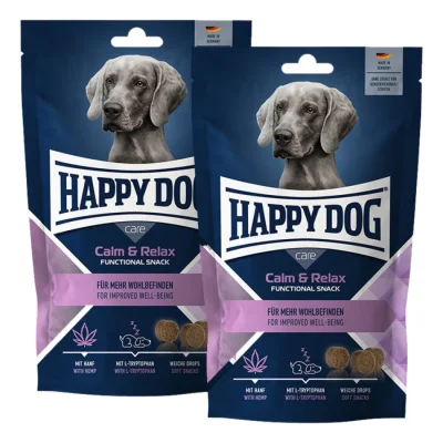HAPPY DOG Snack de soin pour chien Happy Calm & Relax 2x100 g