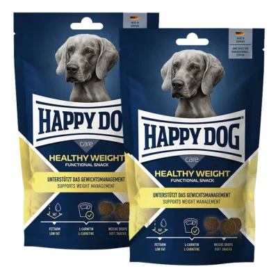 HAPPY DOG Snack de soin pour chien heureux Poids santé 2x100 g