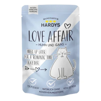 HARDYS Nourriture humide Love Affair pour chat Poulet et oie 12x100 g