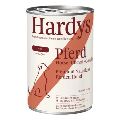 HARDYS Nourriture humide pour chien Pur adulte Cheval 6x400 g