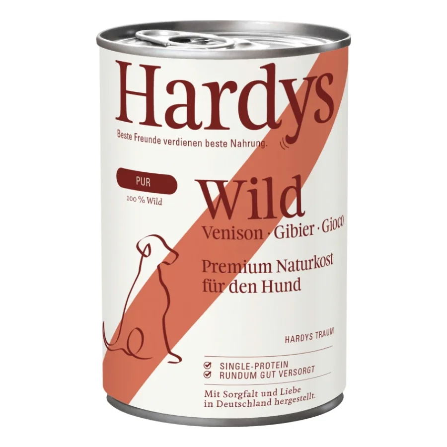 HARDYS Nourriture humide pour chien Pur adulte Gibier 6x400 g