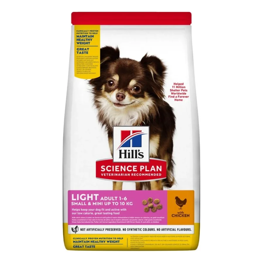 Hill's Croquettes pour chien Science Plan, Adulte, Small & Mini, Light, au poulet 1,5 kg