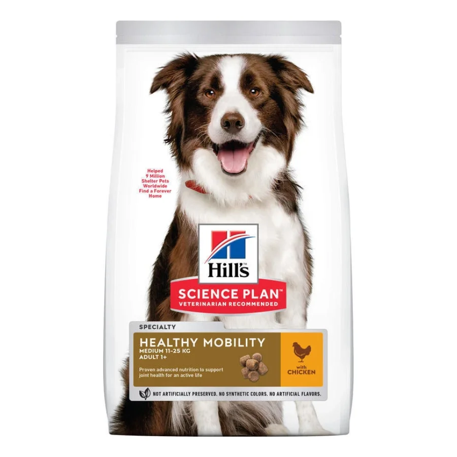 Hill's Croquettes pour chien Science Plan, Adulte, Taille moyenne, Healthy Mobility, au poulet 14 kg