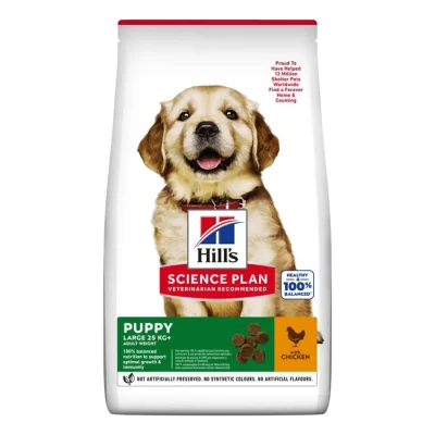 Hill's Croquettes Science Plan pour chiot, grande race, au poulet 14,5 kg