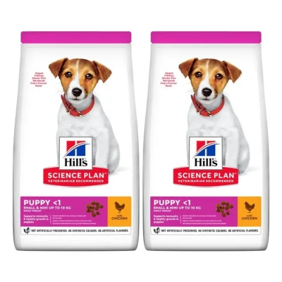 Hill's Croquettes Science Plan pour chiot, petites et très petites races, au poulet 2x6 kg