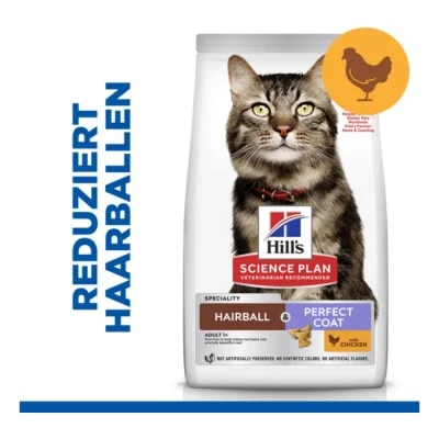 Hill's Nourriture sèche Science Plan chat Adult Hairball & Perfect Coat Poulet 7 kg