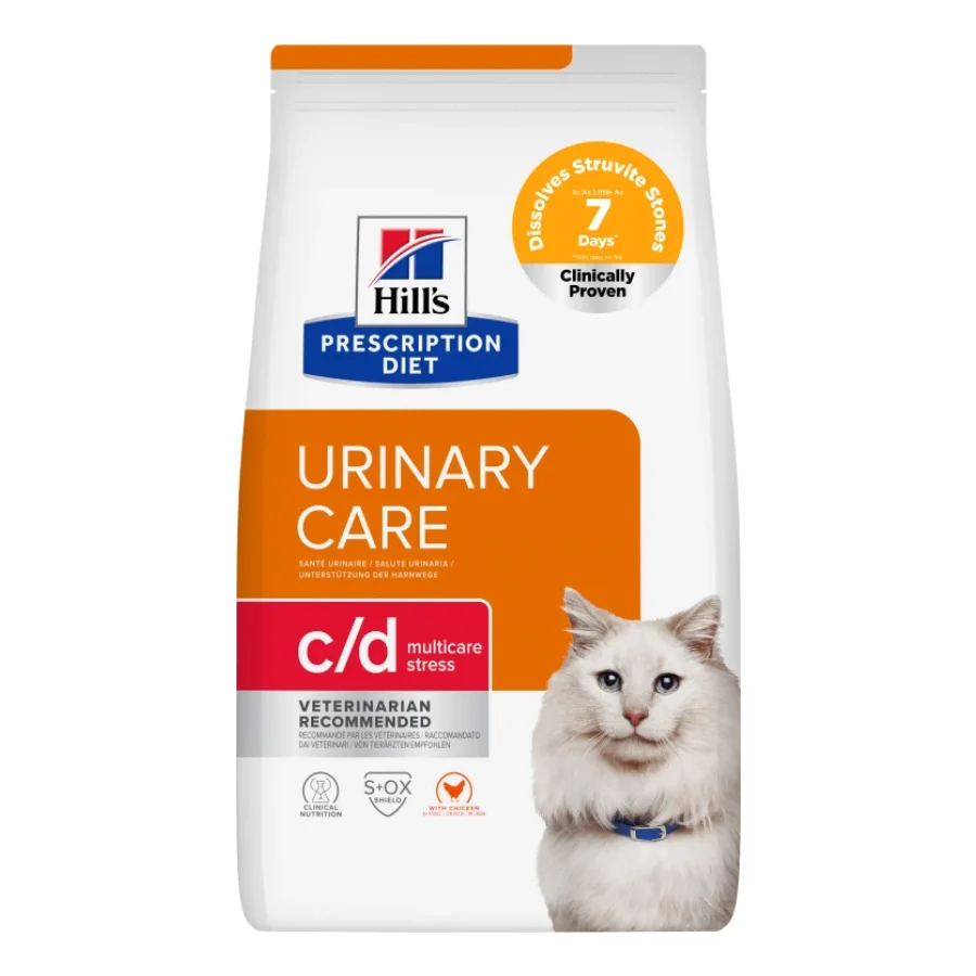 Hill's Prescription Diet c/d Multicare Stress Urinary Care Croquette Chat Adulte Poulet 3 kg