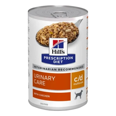 Hill's Prescription Diet c/d Multicare Urinary Care Boîtes de Nourriture Humide Chien Adulte au Poulet 12x370g