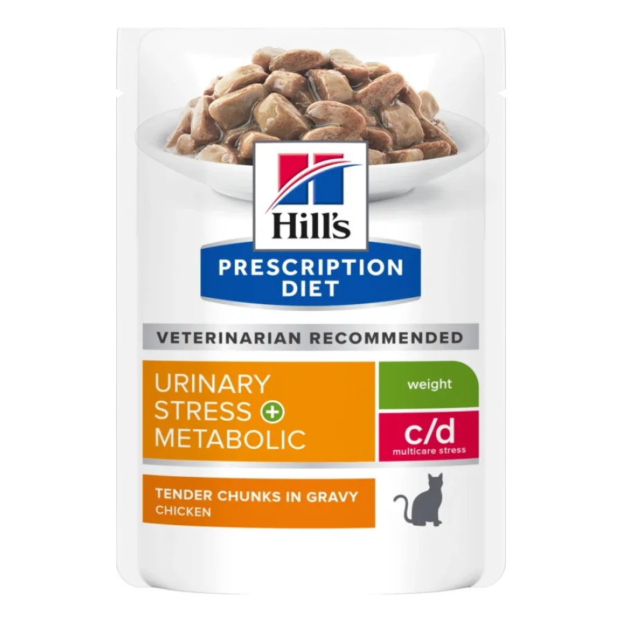 Hill's Prescription Diet c/d Urinary Stress + Metabolic au poulet 48x85 g