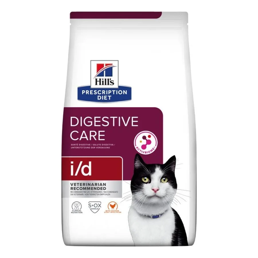 Hill's Prescription Diet i/d Croquettes pour chats au poulet, Adulte, pour soutenir la digestion 3 kg