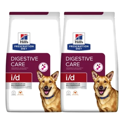 Hill's Prescription Diet i/d Croquettes pour chiens, Adultes, au poulet pour soutenir la digestion 2x12 kg