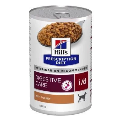 Hill's Prescription Diet i/d nourriture humide pour chiens, adultes, avec dinde pour soutenir la digestion 48x360 g