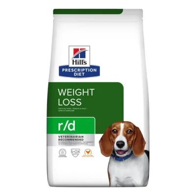 Hill's Prescription Diet r/d Croquettes chien Weight Reduction 4 kg